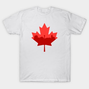 Canada - Maple Leaf Skyline Calgary _001 T-Shirt